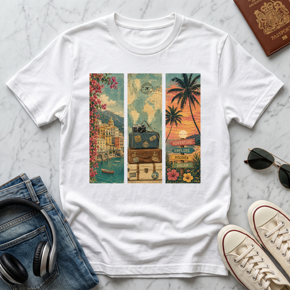 Vintage 3-panel