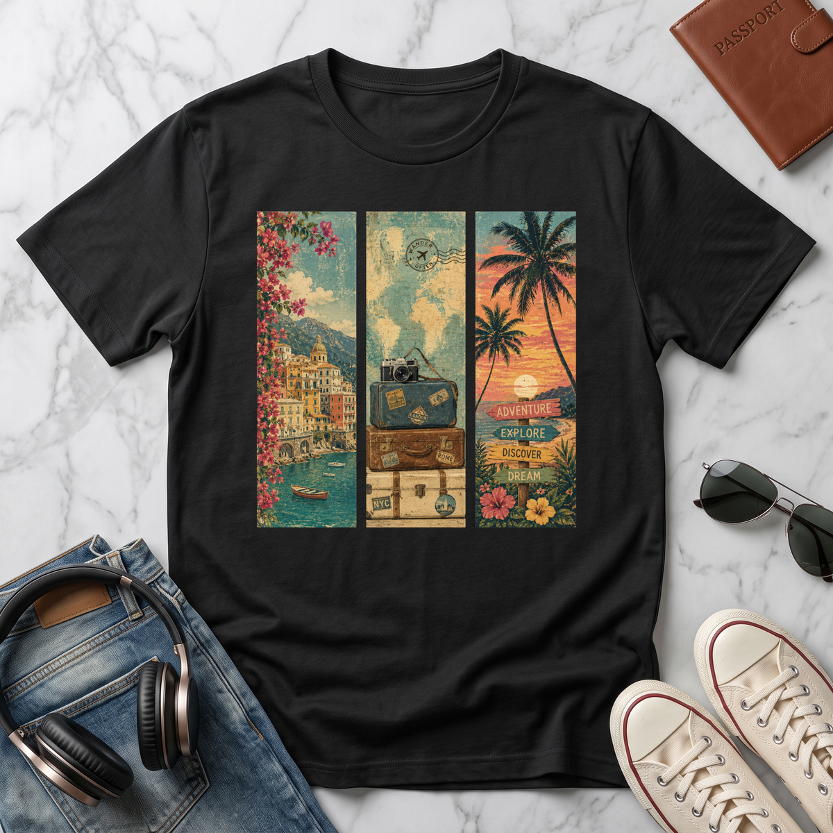 Vintage 3-panel