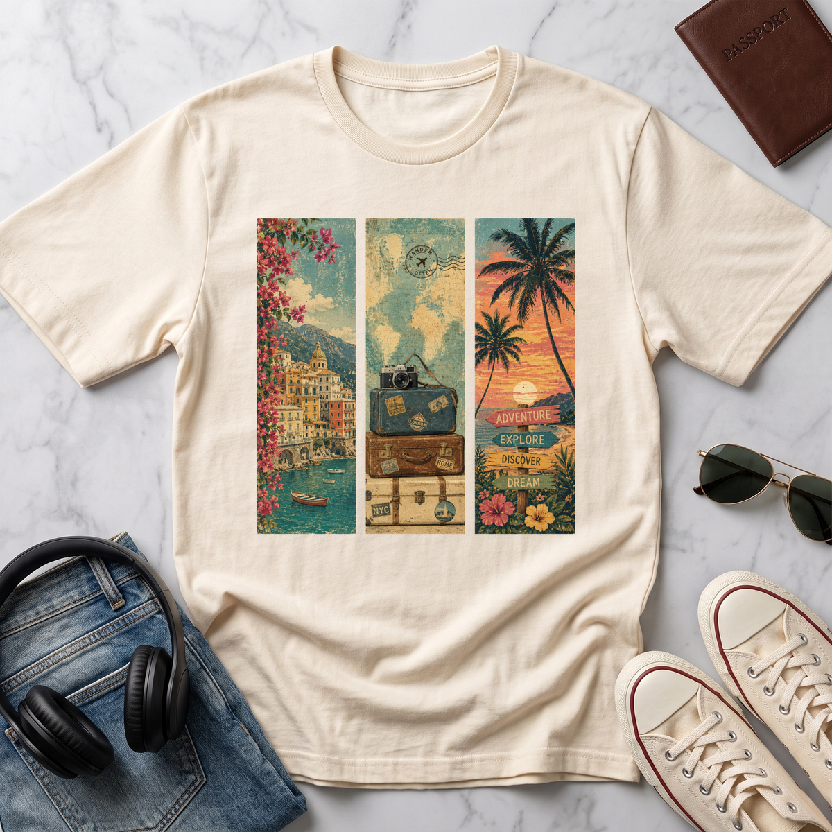 Vintage 3-panel