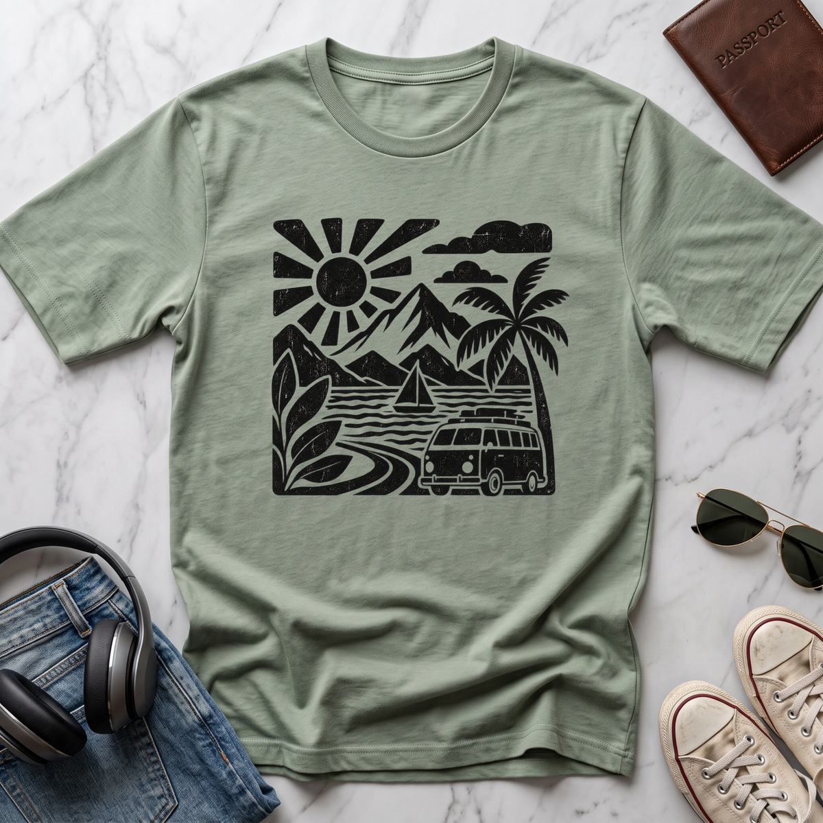 VW Bus Beach