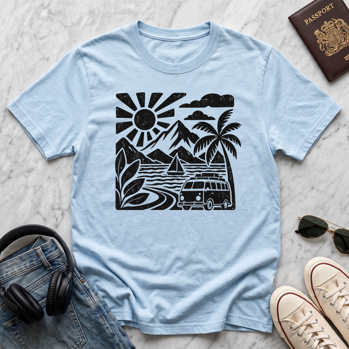 VW Bus Beach