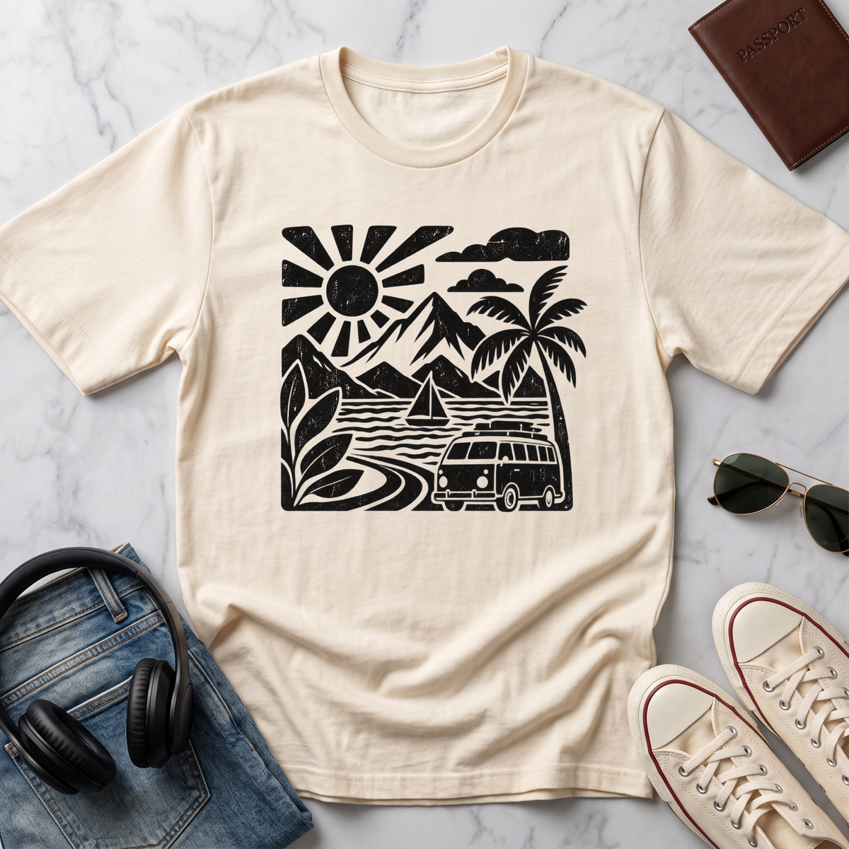 VW Bus Beach