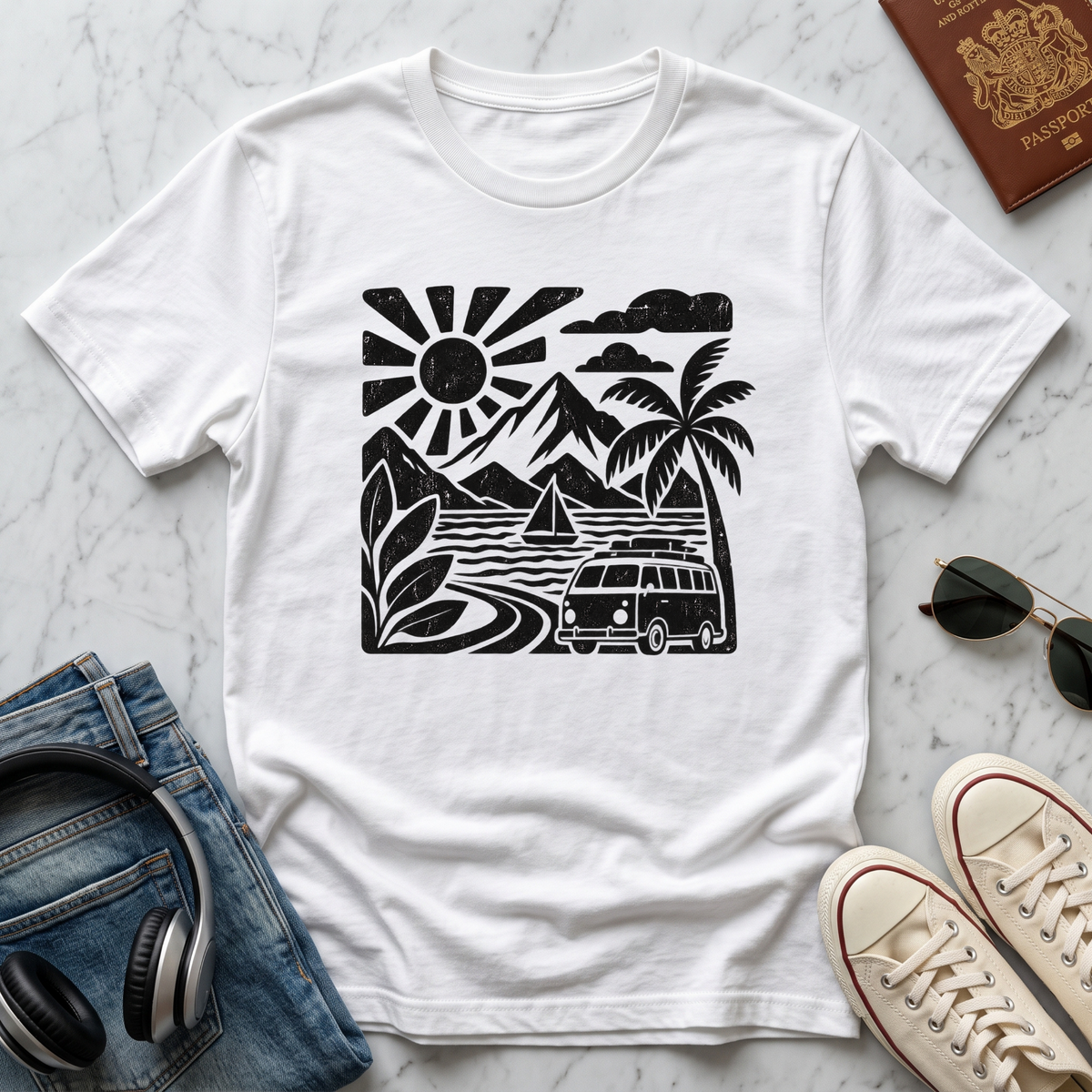 VW Bus Beach