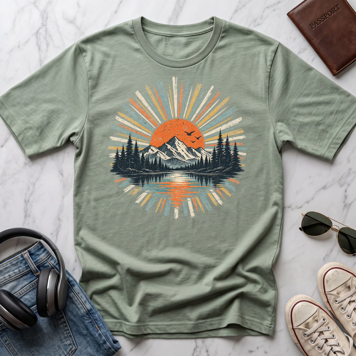 Sunset Mountain Lake