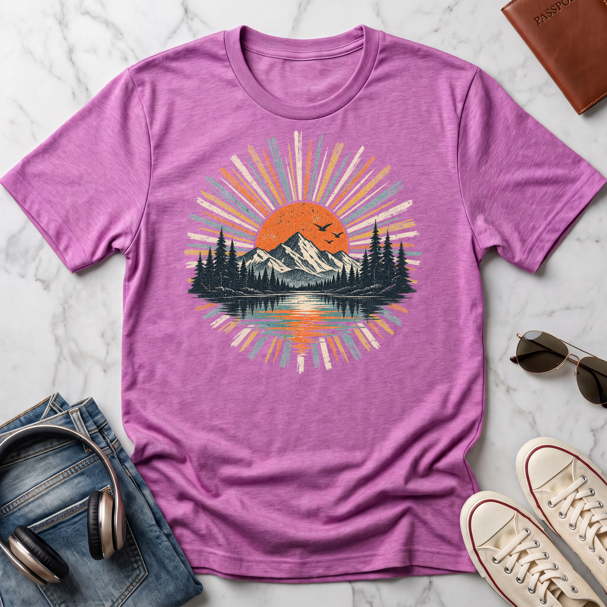 Sunset Mountain Lake