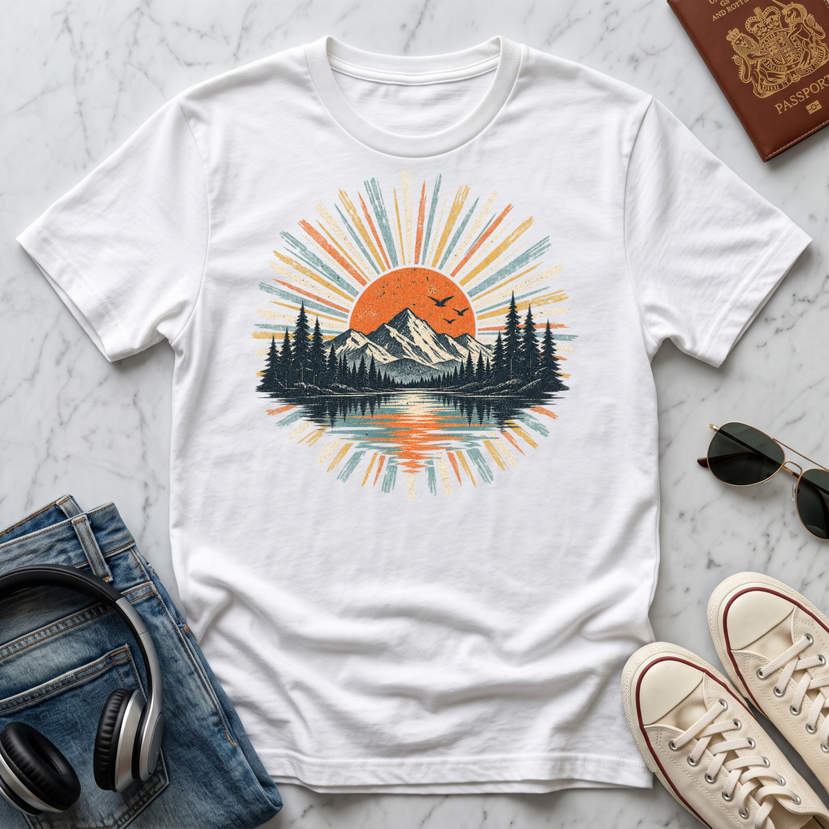 Sunset Mountain Lake