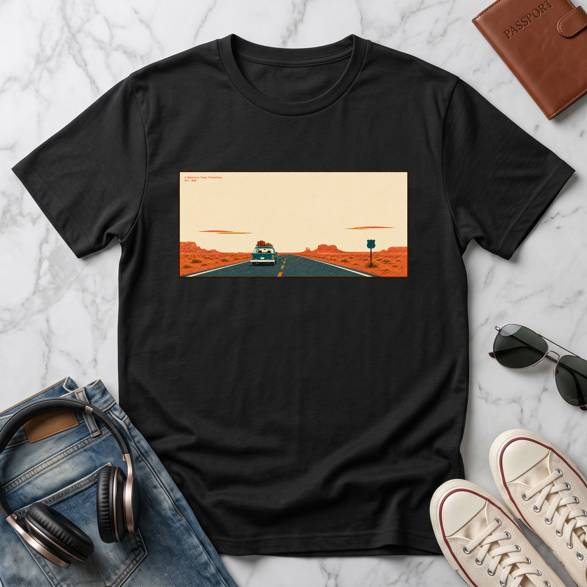 Desert Highway Sunset