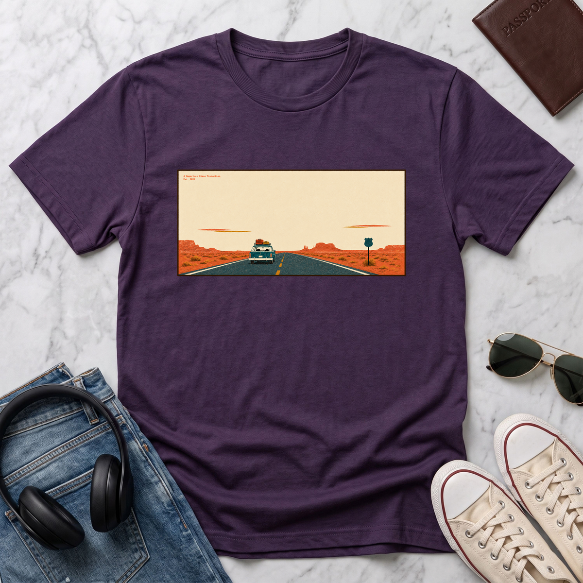 Desert Highway Sunset