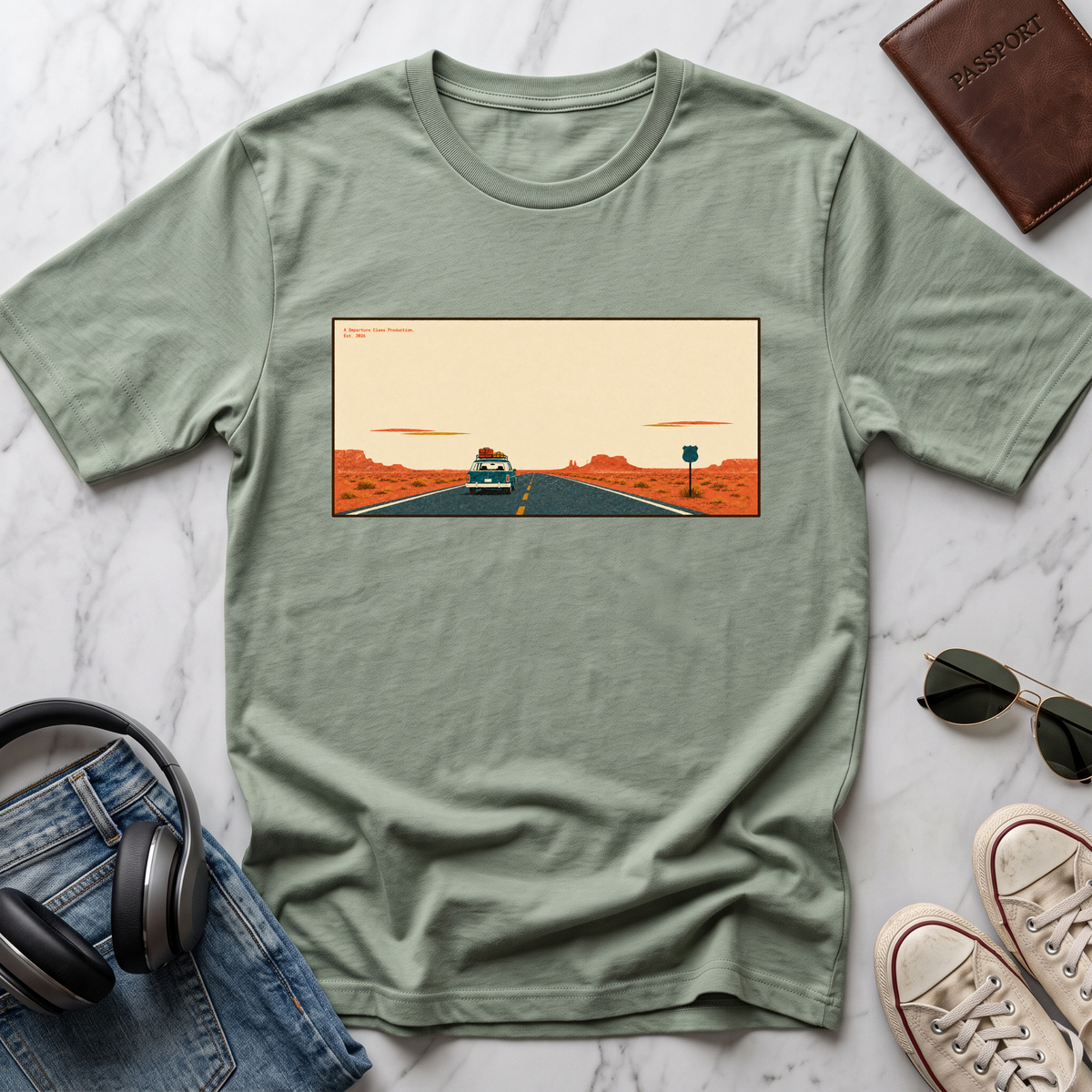 Desert Highway Sunset