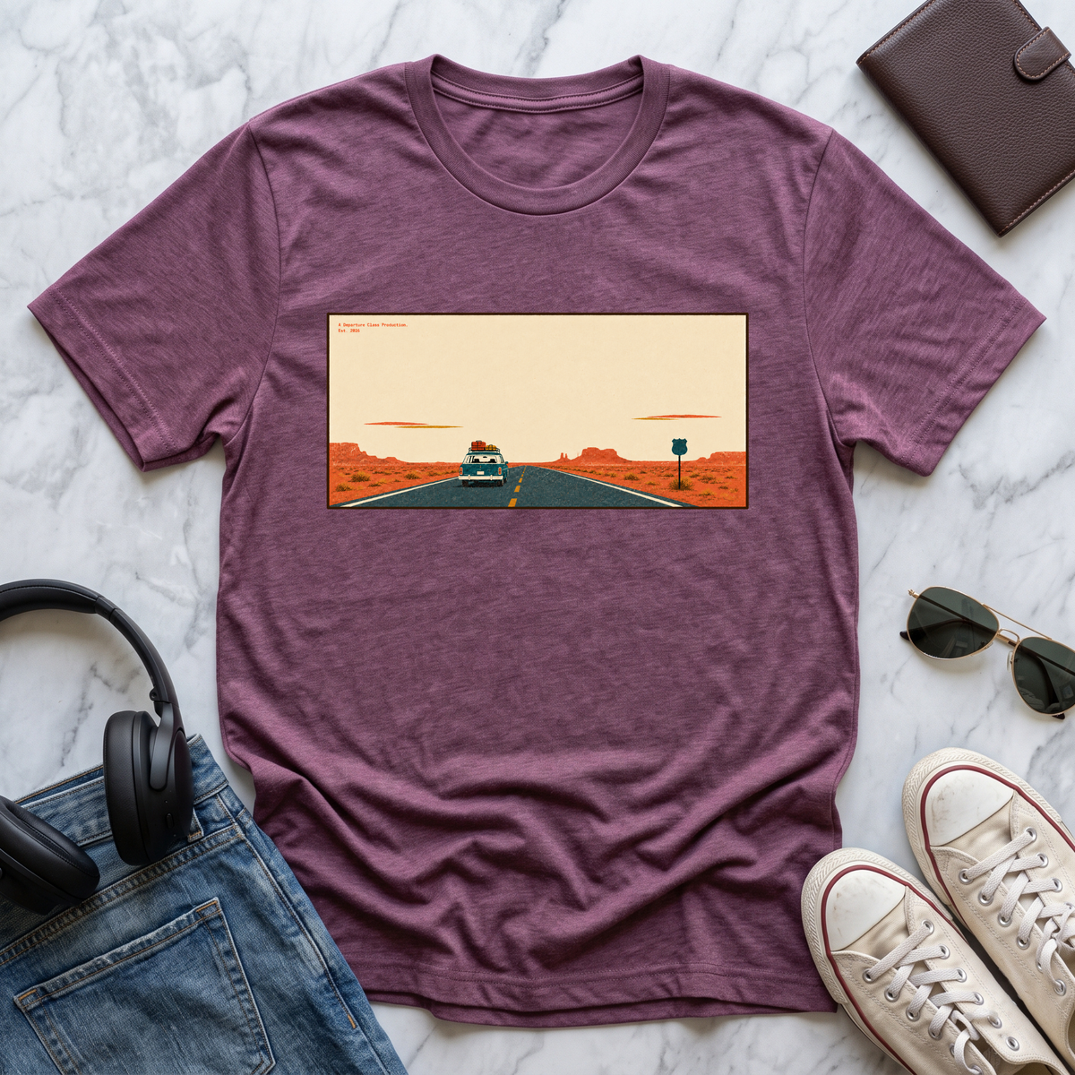 Desert Highway Sunset